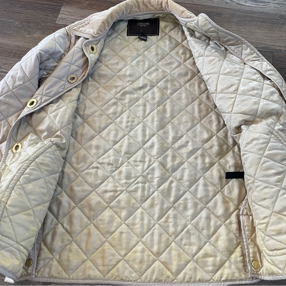 Coach quilted turn lock button coat S - Picture 9 of 11